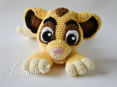 Krawka: Lion crochet pattern amigurumi Lion King Simba inspired instructions by Krawka