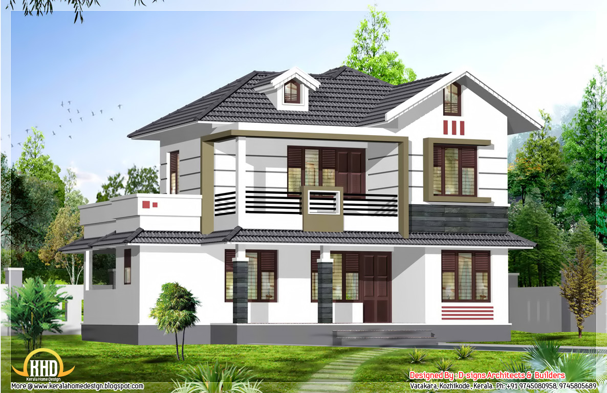 May 2012 - Kerala home design and floor plans  1950 Square feet 4 BHK stylish Kerala house design