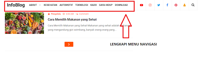 Lengkapi Navigasi di Blog