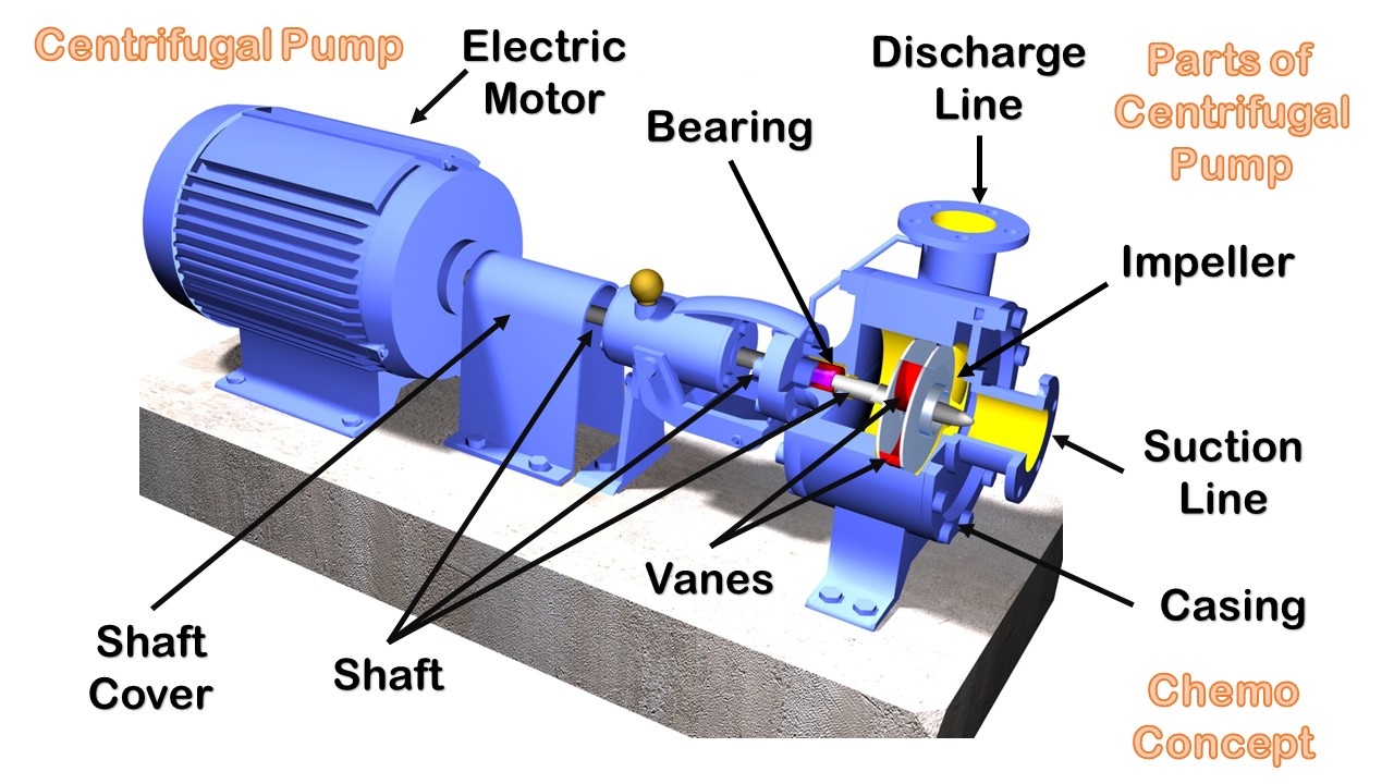 Parts of a centrifugal pump
