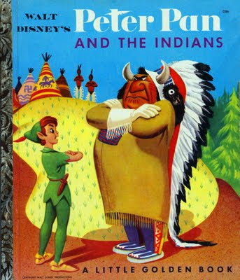 Cover to the Little Golden Book Walt Disney's Peter Pan and the Indians