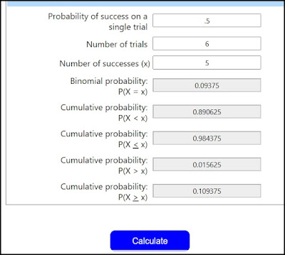 binomial probability calculation