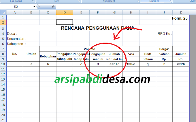 Download Contoh Rencana Penggunaan Dana (RPD) Kegiatan Desa