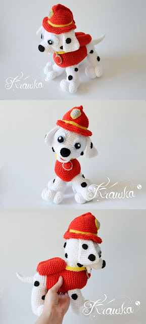 Krawka: Marshall dalmatian from Paw patrol puppy crochet pattern by Krawka https://www.etsy.com/listing/632345606/crochet-pattern-no-1811-dalmatian-dog?ref=shop_home_feat_1