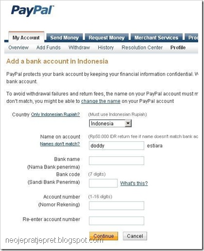 form data bank