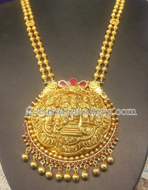 Ram Seeta Necklace in Silver Metal 