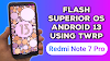 How to Flash Superior OS Android 13 on Redmi Note 7 Pro