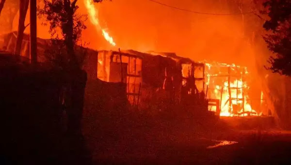 Δείτε πως έβαλαν τις φωτιές  στη Μόρια  (video)