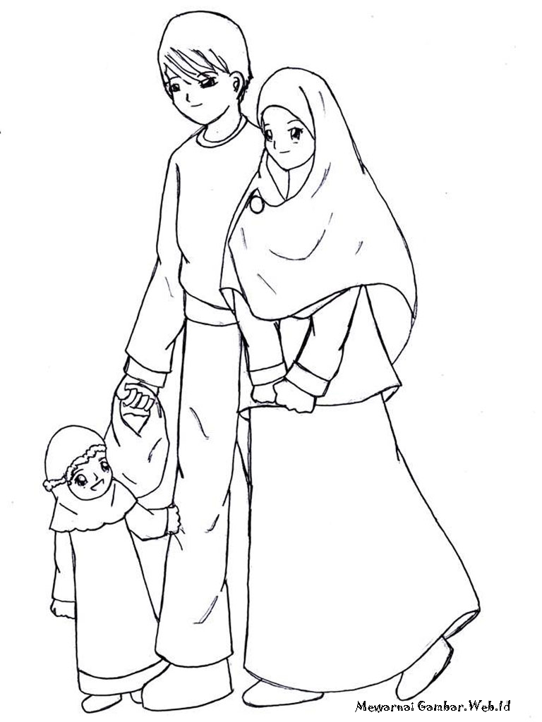 Mewarnai Gambar  Anak Soleha Mewarnai Gambar 