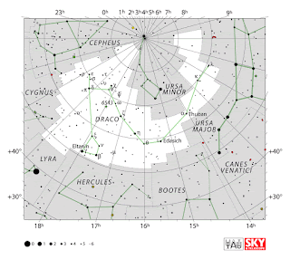 IAU: Карта на съзвездието Дракон Draco