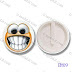 Pin Button Badges with Oval, Round, Rectangle in Different shapes and size. Features: • Chrome shell and ABS bottom 
• With clip in the bottom plate 
• Any Picture can be placed inside 
• Can be used for high quality cloth, caps
• Sizes: 44, snd  58 mm
medaLit.com, Absi Co