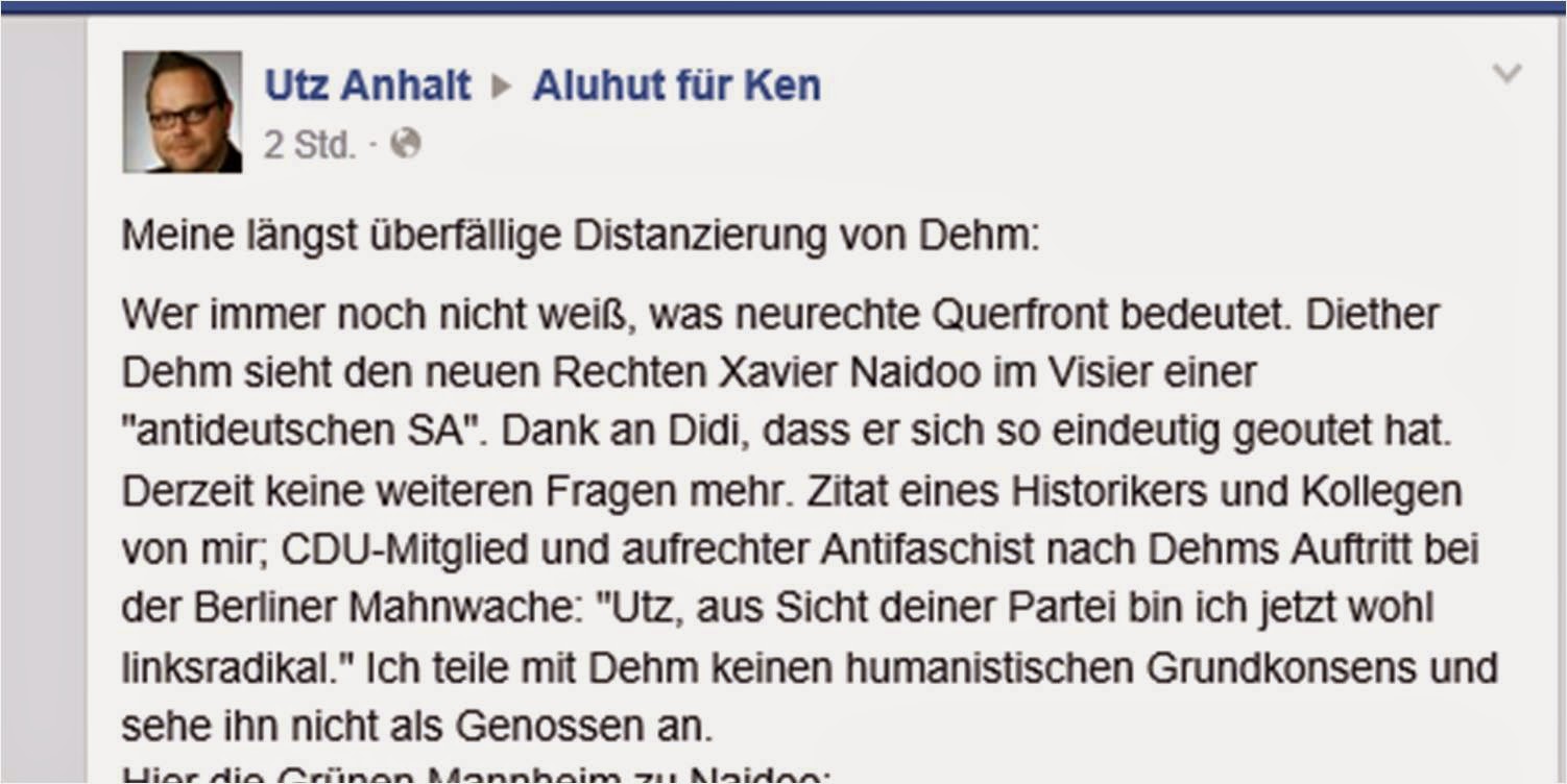 Utz Anhalt bei Aluhut für Ken