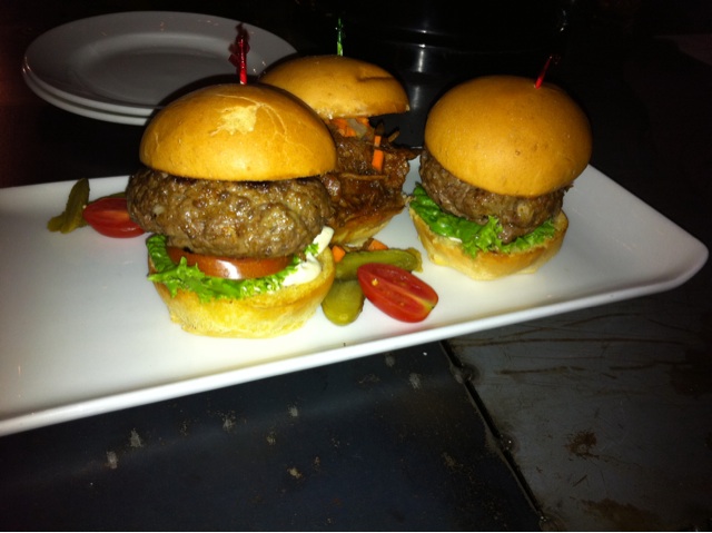 kobe beef sliders. The Kobe beef sliders thick