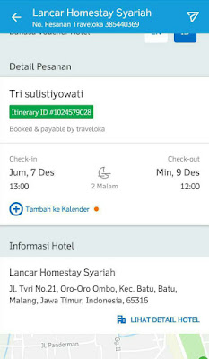 transaksi dengan traveloka