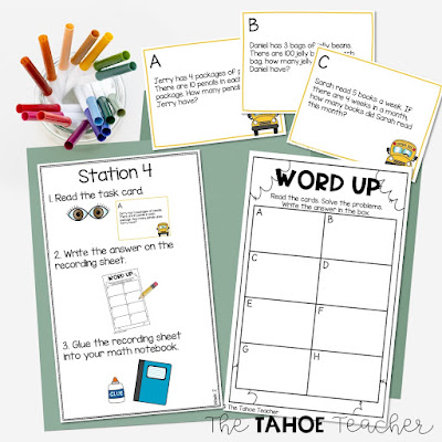 Back to school math unit for second grade practicing addition, subtraction, and skip counting