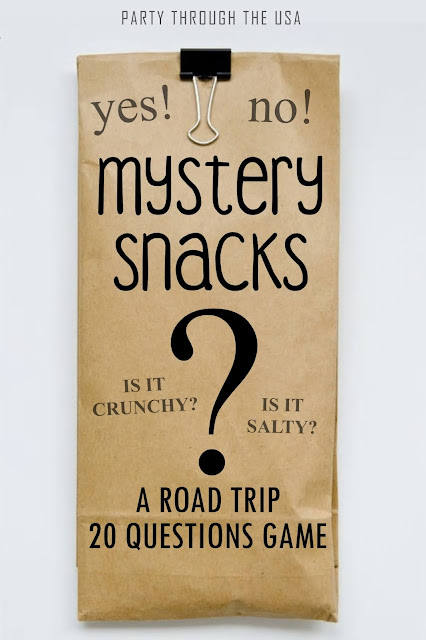 Pack your bags with surprise snacks and play the mystery snack game with your family