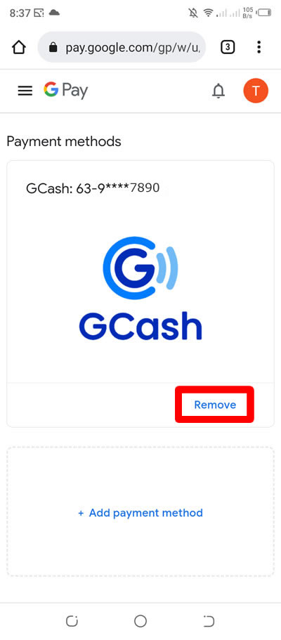 remove gcash in play store