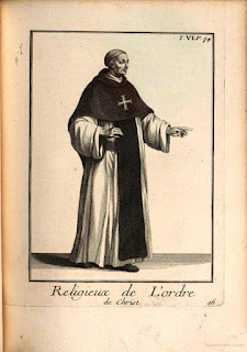 Freire da Ordem de Cristo segundo Pierre Hélyot na Histoire des ordres monastiques, religieux et militaires... (tomo VI, 1718).