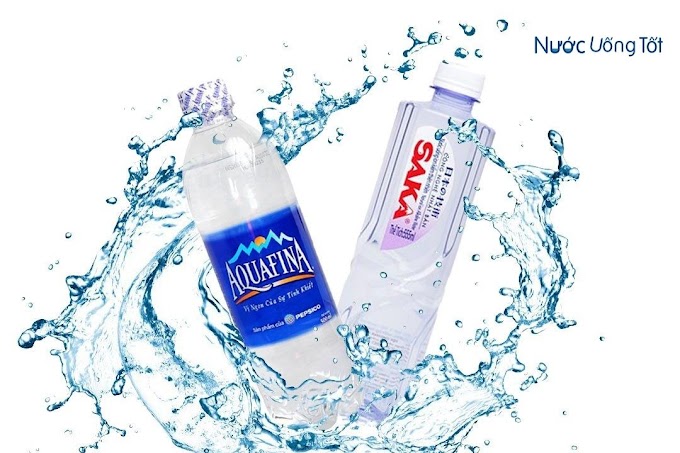 Nước tinh khiết Aquafina và nước kiềm Saka