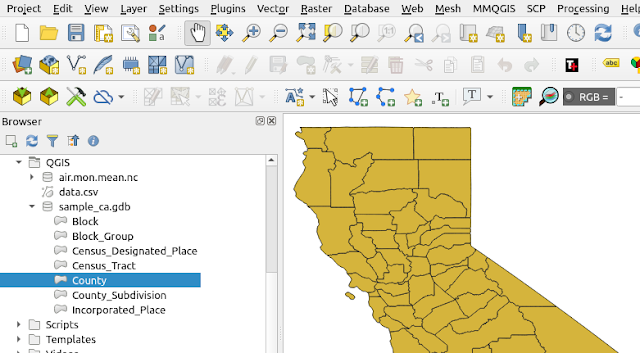 Geodatabase Data in QGIS