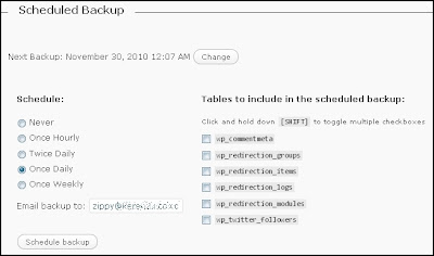 Cara Backup Database WordPress