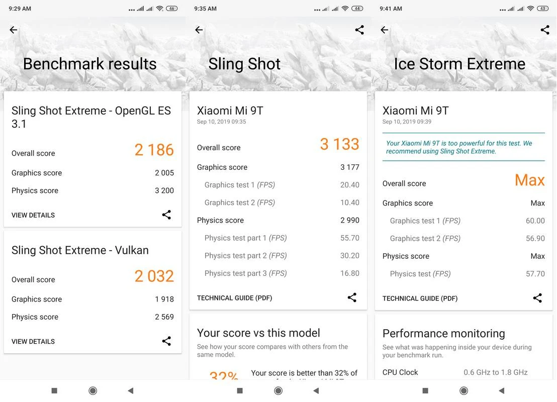 Benchmark 3DMark Xiaomi Mi 9T