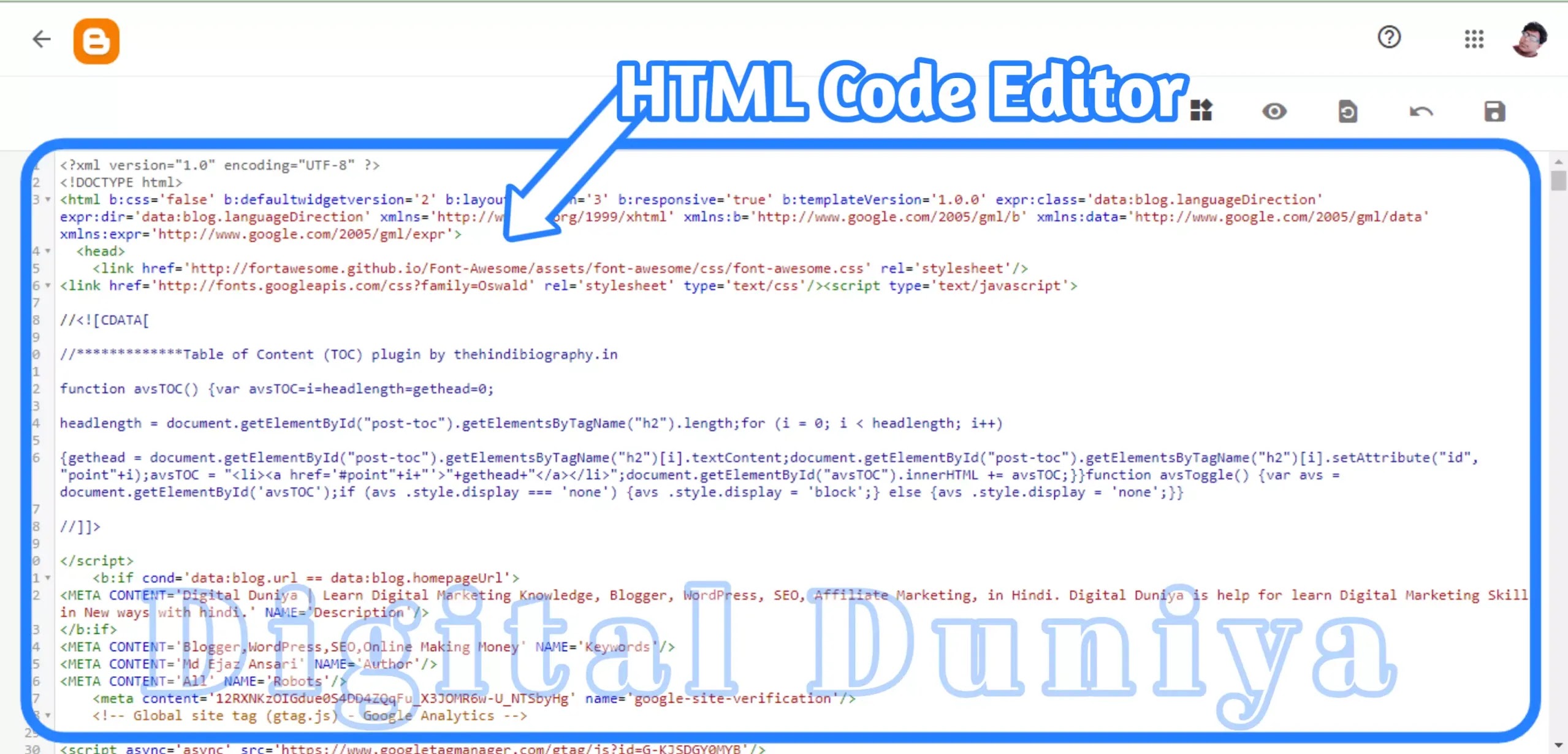 Google Analytics add in Blogger