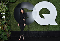 Kylie Jenner sexy sheer cutout dress at 2015 GQ Men Of The Year Party photos