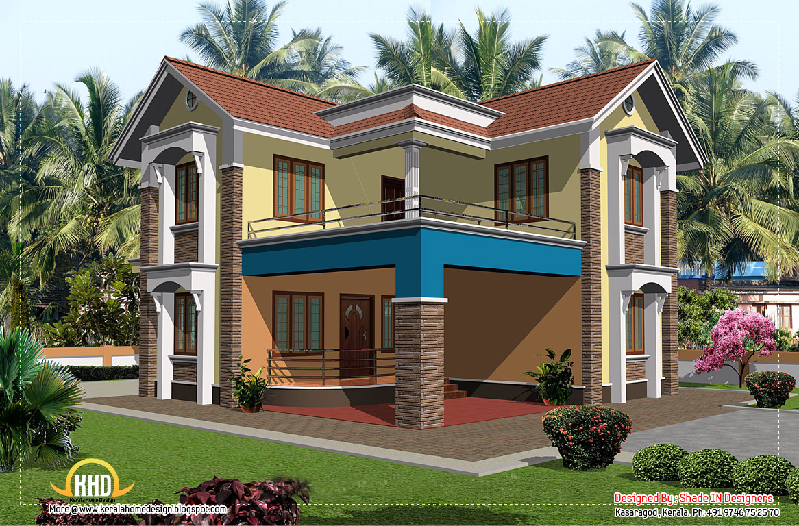  2  story  Kerala  home  design 2080 Sq Ft home  appliance