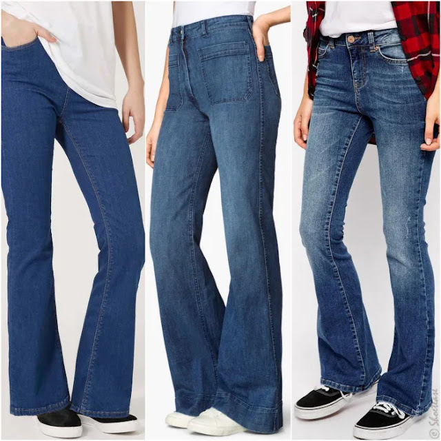 flare jeans with sneakers.