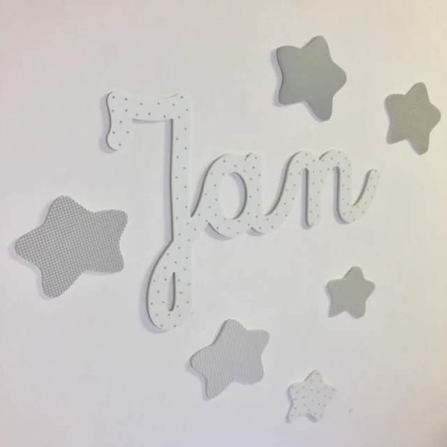 Nombre de niño para la pared y estrellas
