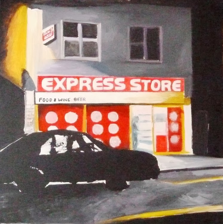 Express Store Orginal Painting On Show At Jane Hall's Seaside Sensation 3 Exhibition At Great Yarmouth Library