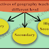  Objectives of teaching Geography