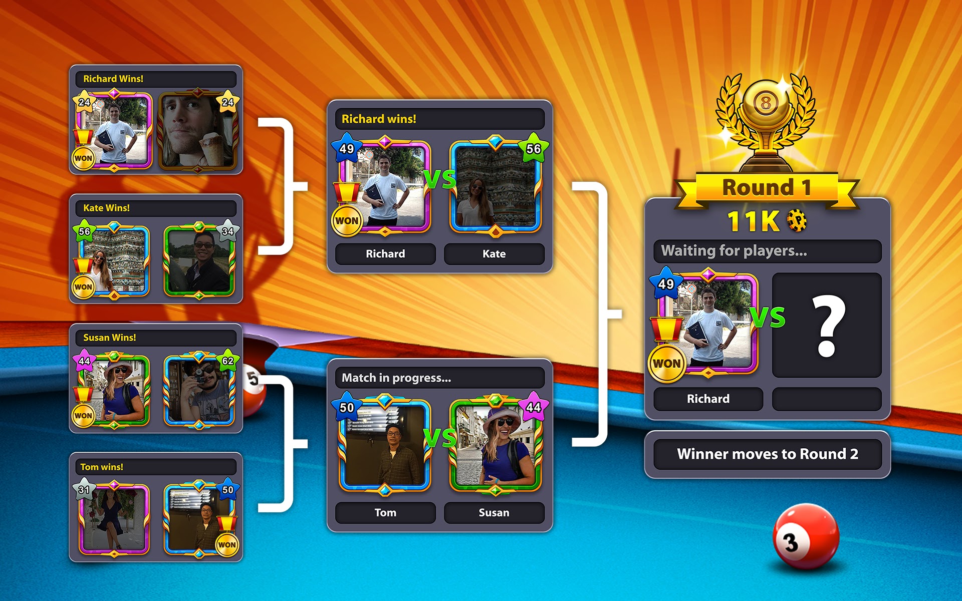 8 Ball Pool MOD Apk Longline Unlimited, Coin