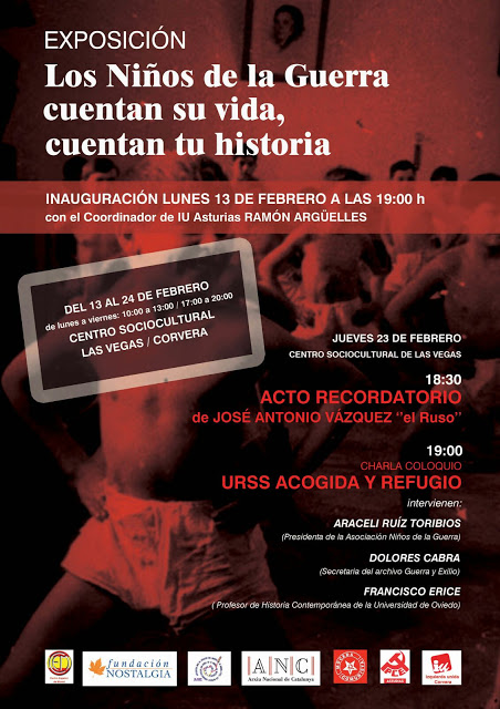 La Exposición sobre los niños de la guerra se trasladará a Corvera (Asturias)