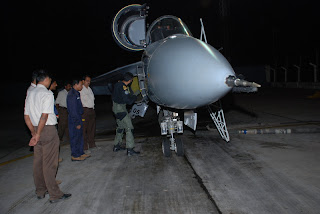 Indian Light Combat Aircraft. LCA Tejas. Night Flying Tests