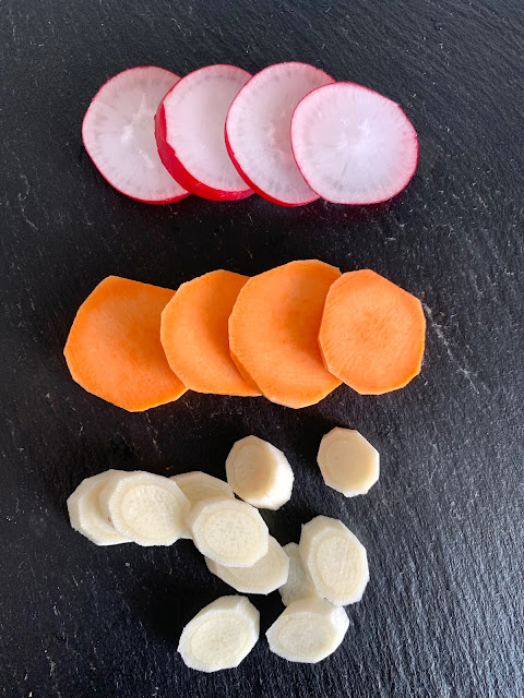 Süßkartoffel-Radieschen-Aufstrich  #Rezept #glutenfrei #vegan, Dip, Brotaufstrich, schnell, einfach, leicht