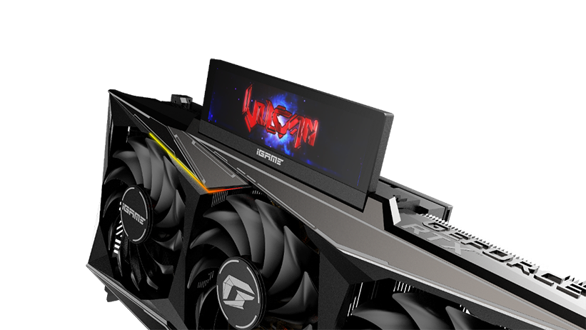 The COLORFUL iGame GeForce RTX 3080 Vulcan has a screen that flips