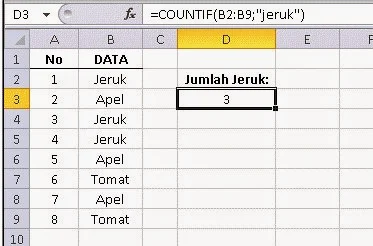 Aturan Penulisan Formula Dalam Excel