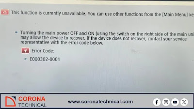 How to Fix Error Code E000302-0103 on Canon iR ADV C5560i