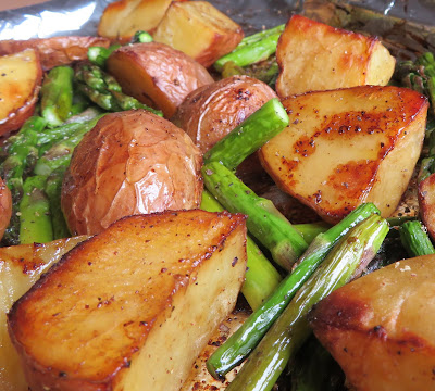 Balsamic Roasted New Potatoes & Asparagus