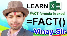 FACT formula in excel in hindi | How to use FACT formula in excel in hindi  