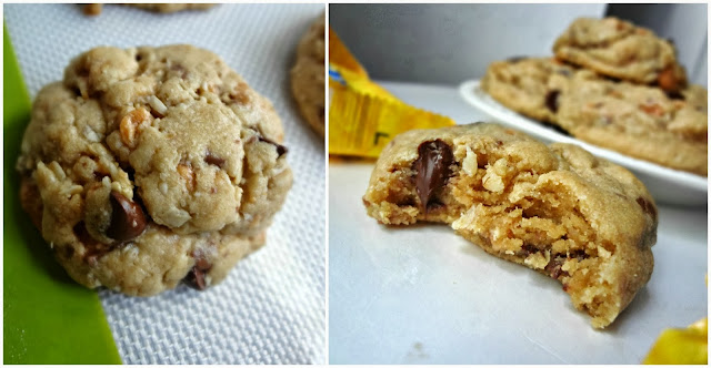 Butterfinger Peanut Butter Oatmeal Cookies