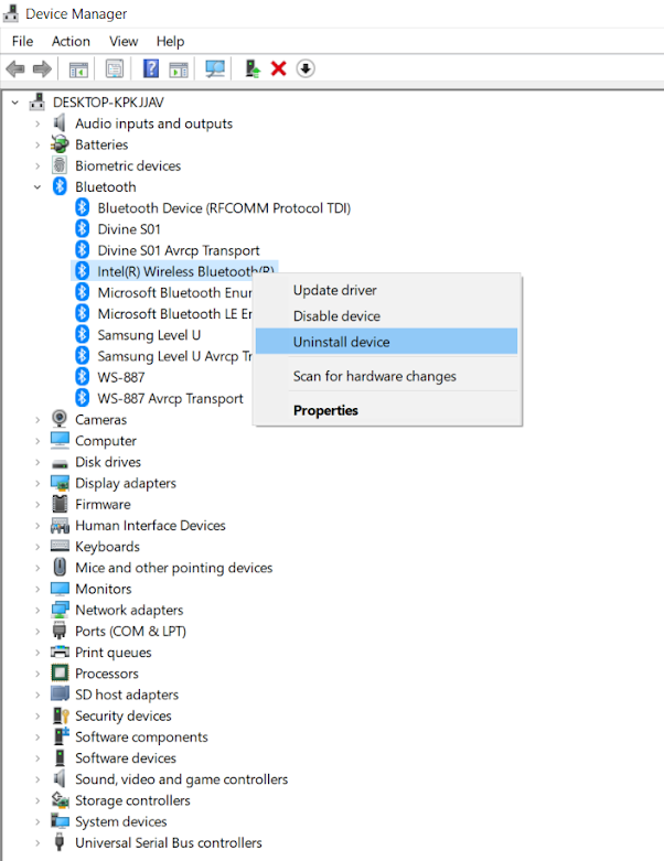 Device manager for wifi driver