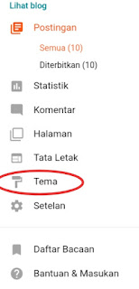 Cara mengubah tema blog