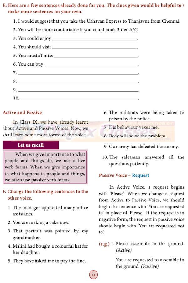 Chapter 1: His First Flight, Samacheer Kalvi, solutions for English, Class 10th SSLC, Tamil Nadu State Board,