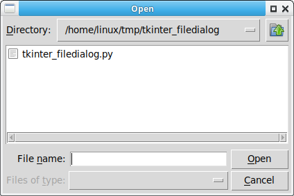 tkinter filedialog