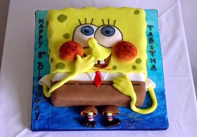 Kue ulang tahun untuk anak yang suka film kartun spongebob