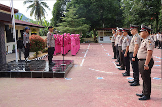 Kapolres Enrekang Pimpin Kenaikan Pangkat 26 Personel