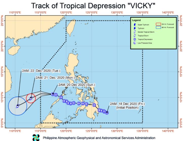 'Bagyong Vicky' PAGASA weather update December 20, 2020